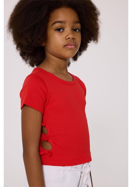 Bg Store Kız Çocuk Kırmızı Tshirt