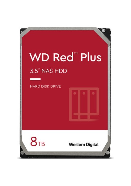 8 Tb Wd 3.5 Red Plus Sata 3 5640RPM 128MB WD80EFZZ (Resmı Dıst Garantılı)