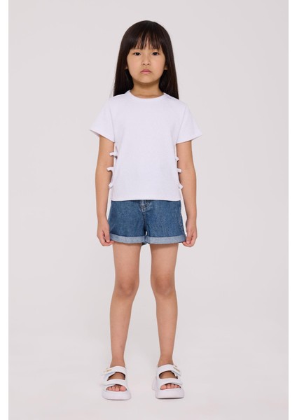 Bg Store Kız Çocuk Beyaz Tshirt
