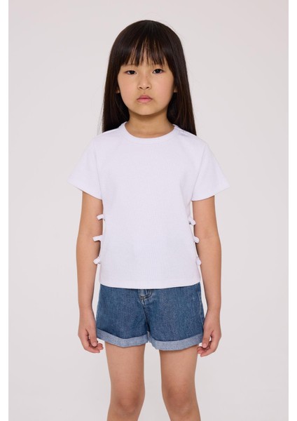 Bg Store Kız Çocuk Beyaz Tshirt