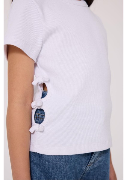 Bg Store Kız Çocuk Beyaz Tshirt