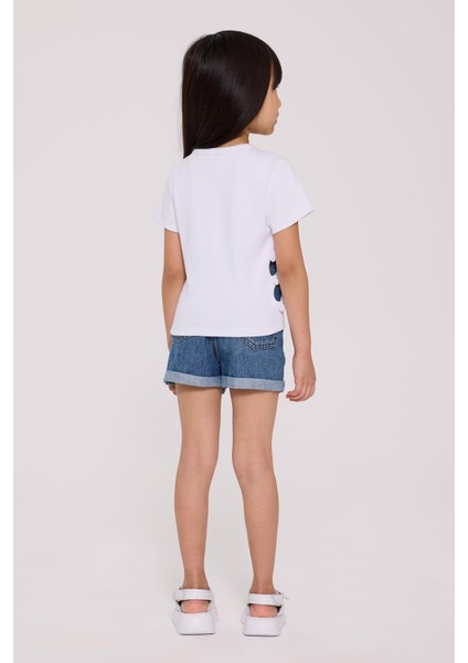 Bg Store Kız Çocuk Beyaz Tshirt