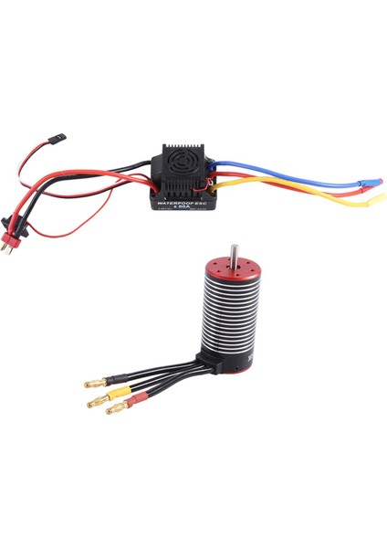 80A Fırçasız Motor Esc Combo 3670 1/10 Rc Drift Yarışı Off-Road Araba Motoru Için, 1900KV (Yurt Dışından)