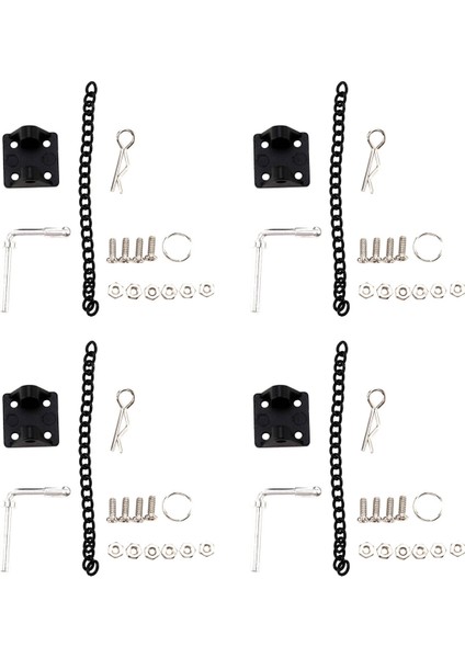 4x 1/10 Rc Kaya Tırmanıcısı Metal Çekme Kelepçesi Römork Kancası Axial SCX10 90046 CC01 D90 D110 (Yurt Dışından)