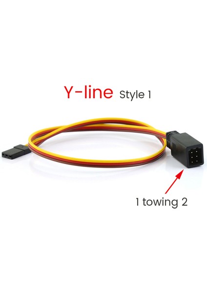 Mini Servo Y Hattı Uzunluğu 355MM Uzaktan Kumanda Kablosu Uzatma Teli Futaba Jr Rc Araba Eksenel SCX10,1 Ila 2 (Yurt Dışından)
