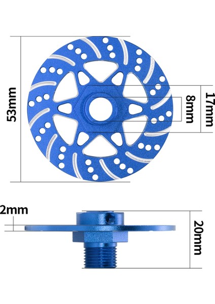 4 Adet Whirlwind Fren Diski Tekerlek Altıgen Göbeği 17MM Arrma 1/7 Infraction Limitless Felony 1/8 Rc Yükseltme Parçaları Mavi (Yurt Dışından)