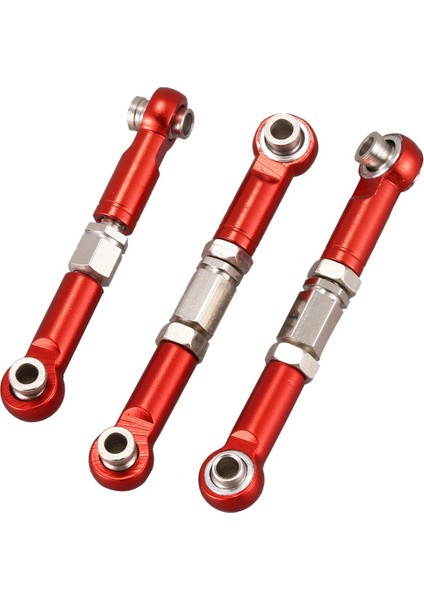 144001 1/14 Rc Araba Yedek Parçaları Için 10X Metal Bağlantı Servo Çekme Çubuğu Direksiyon Bağlantı Seti, Kırmızı (Yurt Dışından)