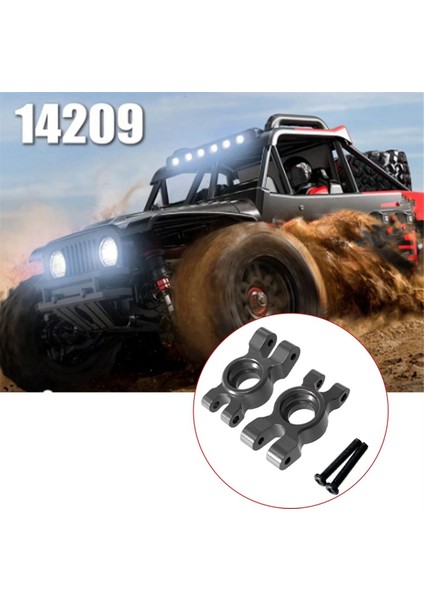 Rc Araba Metal Yükseltme Arka Tekerlek Kupası Bileşenleri Go 1/14 14209 14210 H14BM Parçaları (Titanyum) (Yurt Dışından) fırsatları