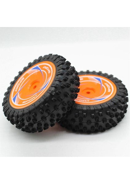 124010 1/12 Rc Uzaktan Kumandalı Araba Yedek Parçaları Için 2 Adet Lastik Setleri Drift Lastikleri, Ön Tekerlek, Turuncu (Yurt Dışından) modelleri