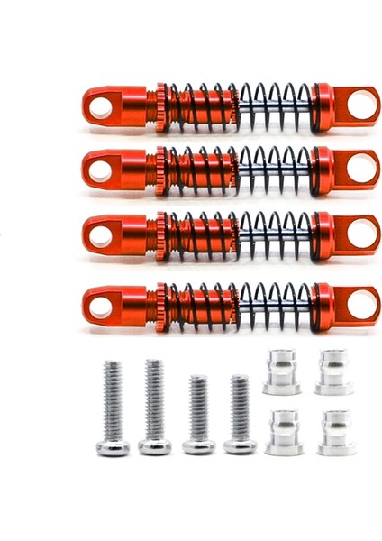 XMYKC01CM Jimny 1/16 Rc Paletli Araba Yükseltme Parçaları Aksesuarları Için 4 Adet Metal Amortisör, Kırmızı (Yurt Dışından)