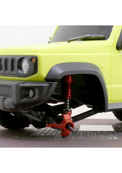 XMYKC01CM Jimny 1/16 Rc Paletli Araba Yükseltme Parçaları Aksesuarları Için 4 Adet Metal Amortisör, Kırmızı (Yurt Dışından)