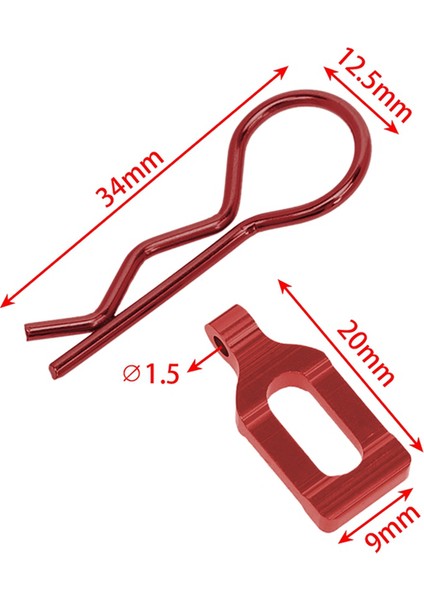 Alaşımlı Araba Kabuk Tokası, Klips Çekme Halkası, 1/8 Uzaktan Kumandalı Model Araba Için Uygun, Yeşil (Yurt Dışından)