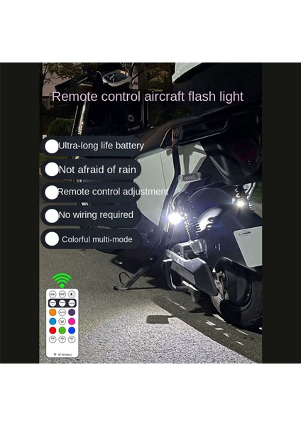 8 Adet Motosiklet LED Uyarı Işığı Evrensel Mini Sinyal Drone Kontrol Cihazı Strobe 8 Renkli Gösterge (Yurt Dışından)