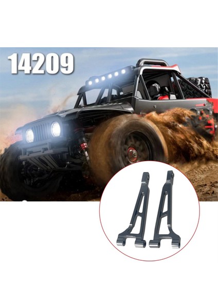 Rc Araba Metal Yükseltme Üst Salıncak Kolu Parçaları Go 1/14 14209 14210 H14BM Parçaları (Titanyum) (Yurt Dışından)