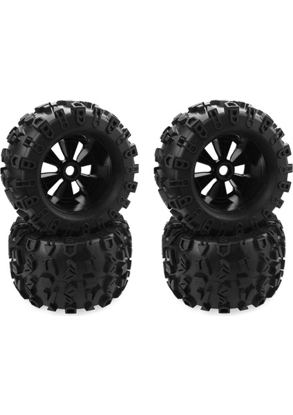 4 Adet 1/8 Ölçekli Rc Kamyon Lastiği ve Jant Seti Tmaxx E-3.3, Jlb Cheetah Için Yapıştırılmış (Yurt Dışından)