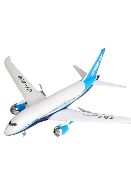 787 Glider Model 2.4g Elektrikli Uzaktan Kumandalı Üç Kanallı Sabit Kanatlı Uçak Uçak Oyuncak Çocuklar Için-Mavi (Yurt Dışından)