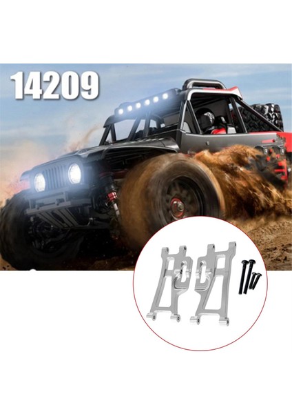 Rc Araba Metal Yükseltme Alt Salıncak Kolu Parçaları Go 1/14 14209 14210 H14BM Parçaları (Gümüş) (Yurt Dışından)