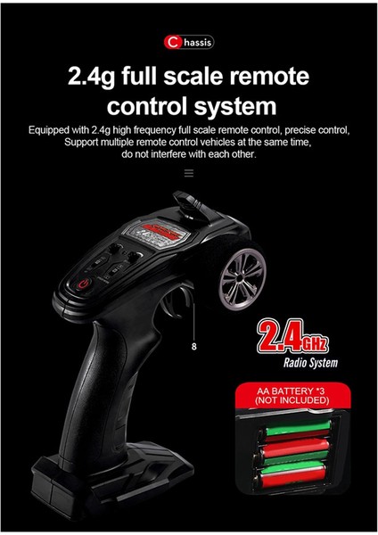 1: 16 Erkek Çocukları Için Rc Arabalar, 30 Kph Yüksek Hızlı Uzaktan Kumandalı Araba Yetişkinler, 2.4 Ghz Allterrain 4WD Elektrikli Araç (Yurt Dışından) fiyatları
