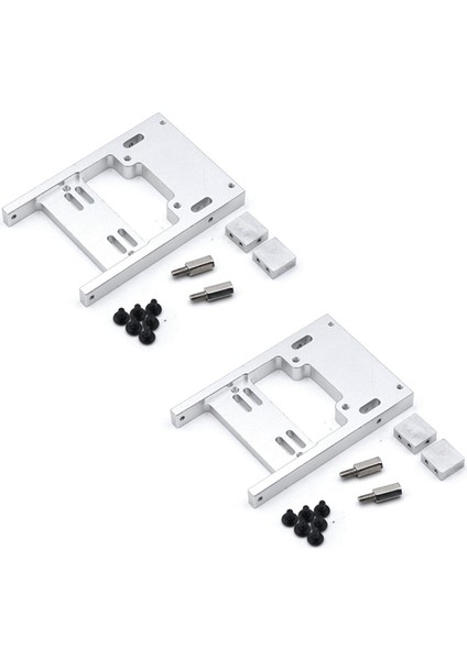 2x 1/16 Rc Araba Metal Direksiyon Servo Depo Yükseltme Sabit Montaj Braketi B1 B14 B16 B24 C24 C14 Araba-Gümüş (Yurt Dışından)