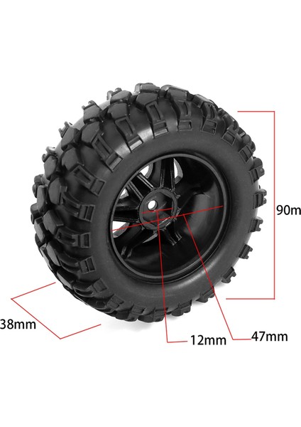 1set/4 Adet Rc Araba Yükseltme Lastiği Kiti 10208 Parçaları Için (Yurt Dışından)