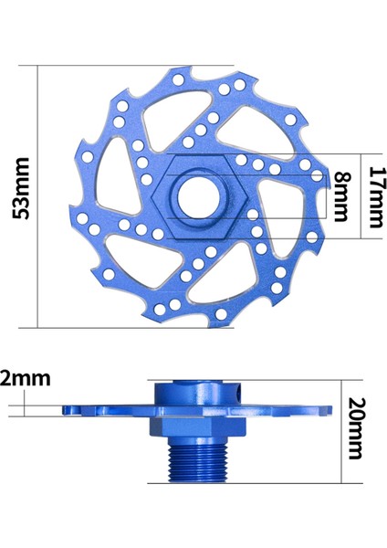 4 Adet Fren Diski Tekerlek Altıgen Göbek Adaptörü 17MM Arrma 1/7 Infraction Limitless Felony 1/8 Rc Yükseltme Parçaları Mavi (Yurt Dışından)