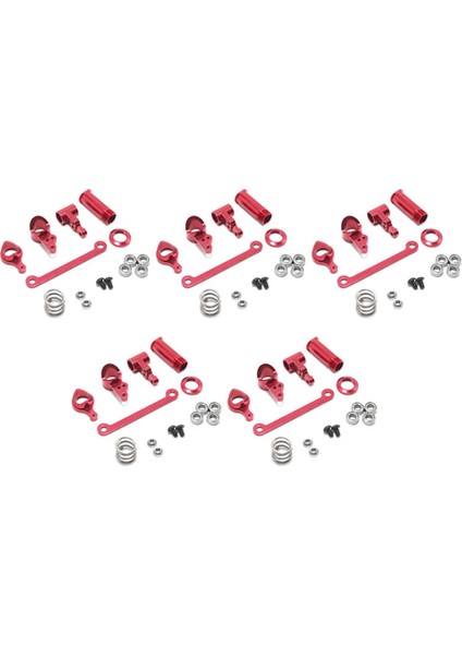 5 Set Direksiyon Debriyaj Tertibatı Servo Koruyucu 144001 1/14 Rc Araba Için Tam Yükseltme Parçaları, Kırmızı (Yurt Dışından)