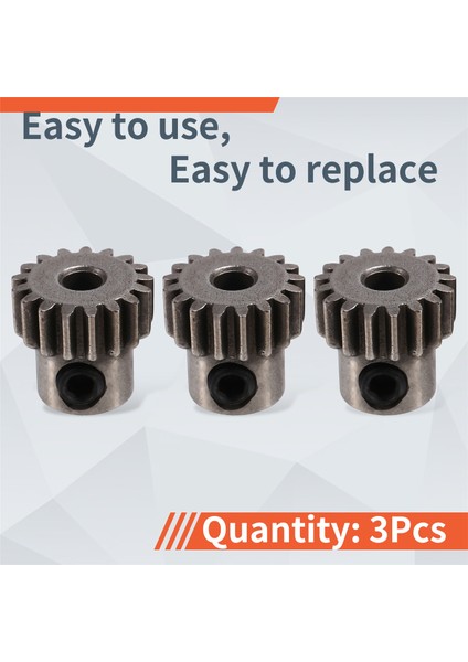 3 Adet 3.175MM Şaft Çelik Pinyon Motor Dişlisi 32DP 48DP 64DP M0.6 1/10 1/8 Rc Araba 3650 3660,17T (Yurt Dışından) indirimleri