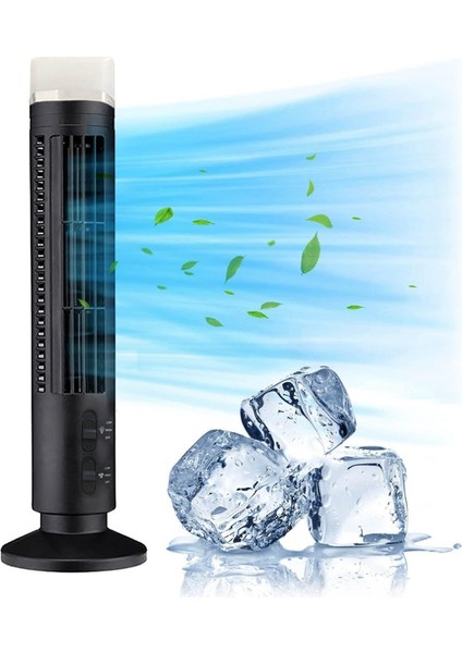 Hava Soğutucu Fan LED USB Arayüzlü Akıcı Kule Fan Beyaz (Yurt Dışından)