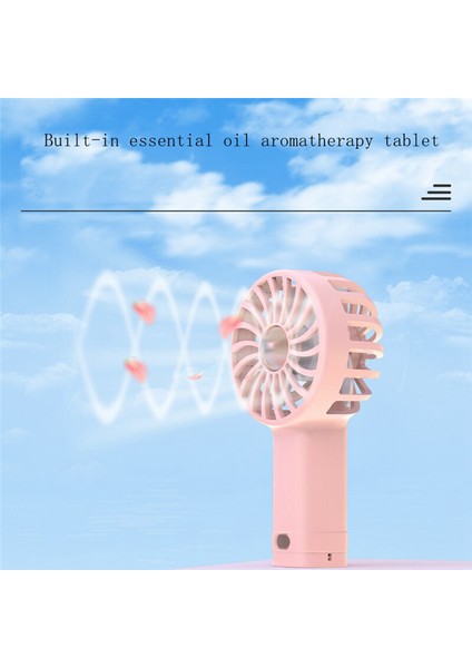 Aromaterapi USB Şarjlı Sessiz Küçük Fan Rüzgar Gücü Küçük Fan A (Yurt Dışından)