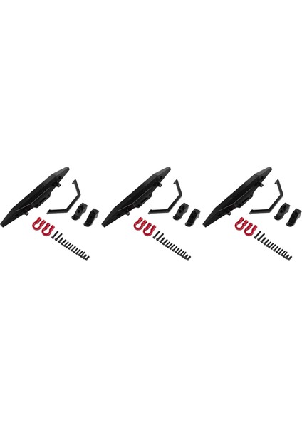 3x Metal Ön Tampon Mn D90 D91 D96 D99S MN90 MN99 MN99S 1/12 Rc Araba Yükseltme Parçaları Aksesuarları, Siyah (Yurt Dışından)