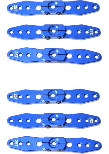 6 Adet Alüminyum Direksiyon Servo Korna Kolu 25T 1/8 1/10 Rc Araba Tekne Yükseltme Parçası (Yurt Dışından)