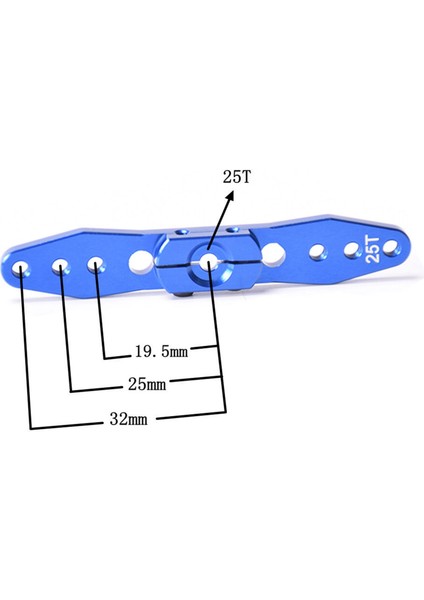 6 Adet Alüminyum Direksiyon Servo Korna Kolu 25T 1/8 1/10 Rc Araba Tekne Yükseltme Parçası (Yurt Dışından)