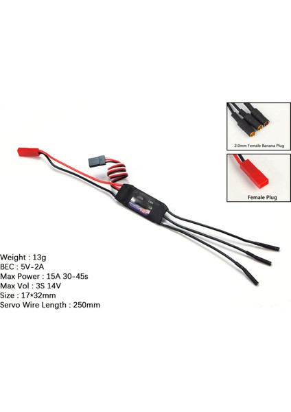 Ubec 10A ile Rc Uçak Için 2x Esc Motor Hız Kontrol Cihazı Fırçasız (Yurt Dışından)