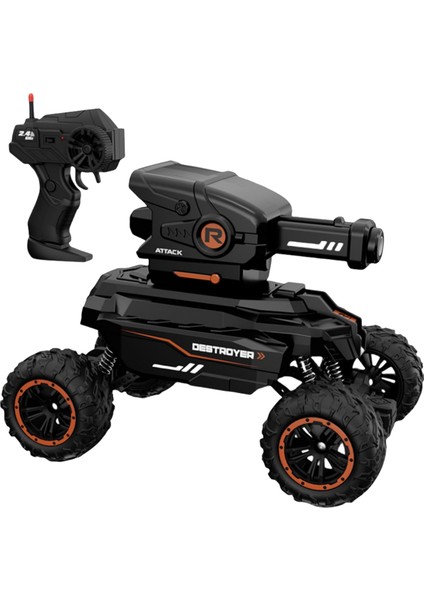 Rc Drift Tank Oyuncak Çok Işlevli Zırhlı Araç Uzaktan Kumandalı Su Bombası Araba Çok Oyunculu Rekabetçi Hediye-Turuncu (Yurt Dışından)