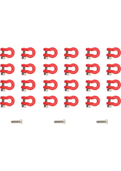 24 Adet Metal Tampon Römork Kancası Çekme Kelepçesi Kurtarma 1/24 Rc Paletli Araba Eksenel SCX24 Yükseltme Parçaları Aksesuarları (Yurt Dışından)