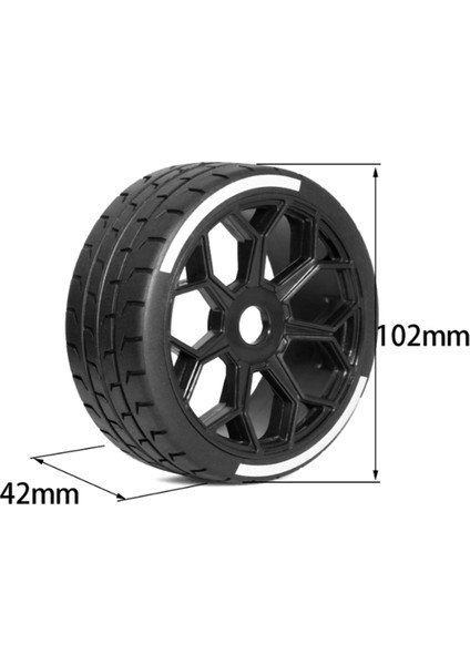 4 Adet 42/102 Lastik Lastik 17MM Tekerlek Altıgen 1/7ARRMA Ihlal Sınırsız F1 1/8 X3 Gt Rc Araba Yükseltme Parçaları Aksesuarları (Yurt Dışından)