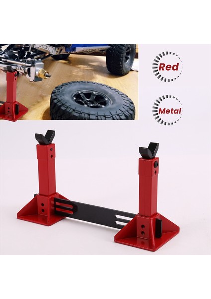 Simülasyon Metal Yüksekliği Ayarlanabilir Jack Rc Araba Tutucu Stand Dekorasyonu 1/8 1/10 Paletli Eksenel SCX10 Trx4 D90 C (Yurt Dışından)