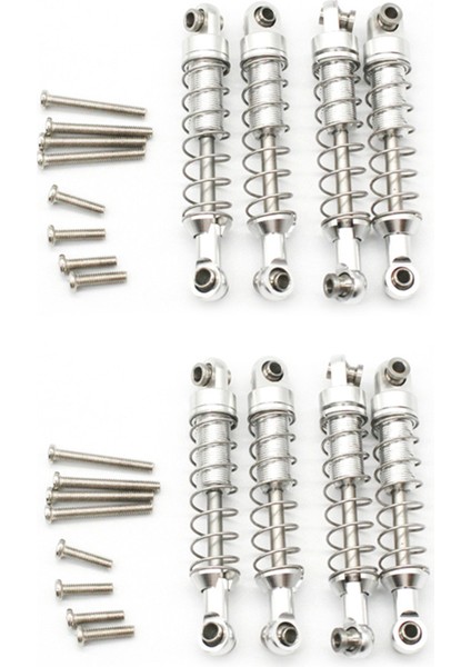 8 Adet Metal Sönümleyici C14 C24 C34 Mn D90 D91 D96 D99 D99S MN90 MN99S Rc Araba Yükseltme Parçaları, Gümüş (Yurt Dışından)