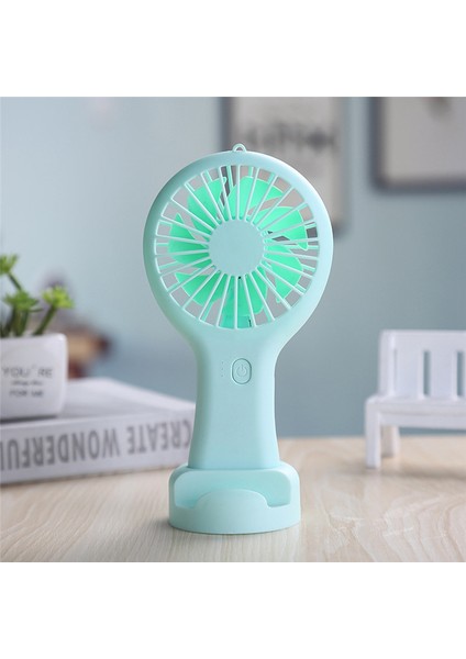 El Tipi Mini Fan Taşınabilir USB Şarjlı Uygun Küçük Fanlar-Yeşil (Yurt Dışından)