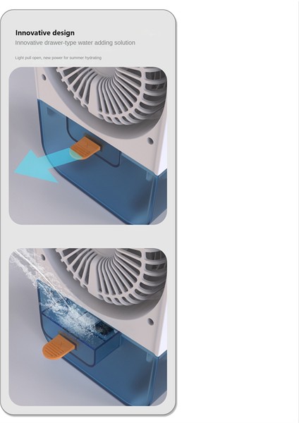 Taşınabilir Hava Soğutucu Fan USB Mini Klima-B (Yurt Dışından)