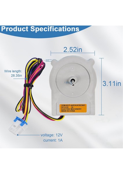 EAU63923601 -001F-4A Buzdolabı Kondenser Fan Motoru (Yurt Dışından) fırsatları