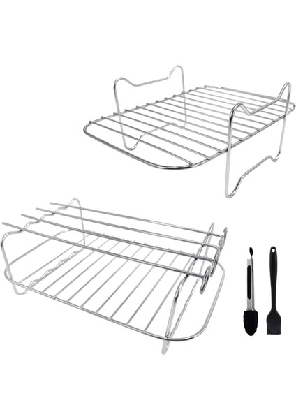 Çift Hava Fritözü Için Hava Fritözü Rafı, 4 Şişli 2 Parça Raf (Yurt Dışından)