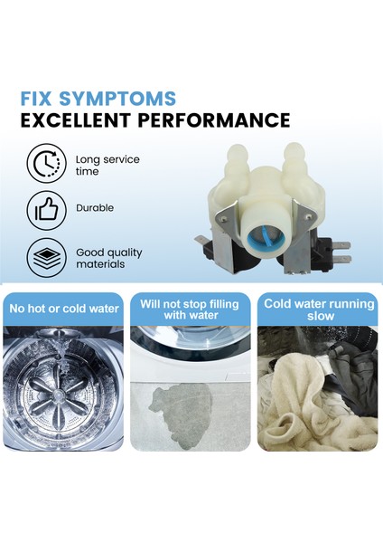 Otomatik Tambur Için Su Giriş Çift Vana Solenoid Vana (Yurt Dışından)