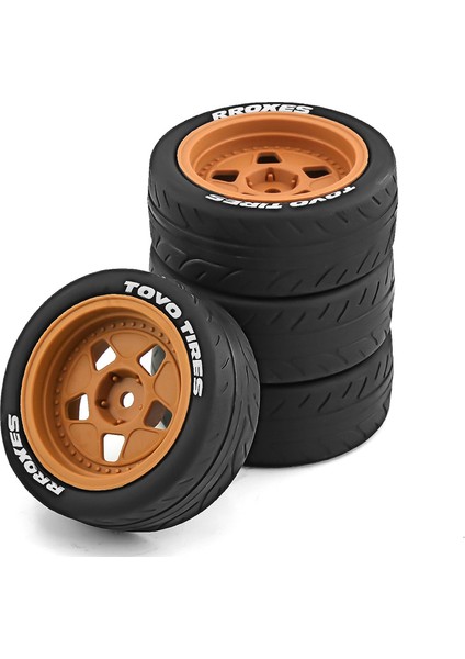 TT01 Için 4 Adet 68MM Yol Turu Drift Araba Lastiği, Gösterildiği Gibi (Yurt Dışından)