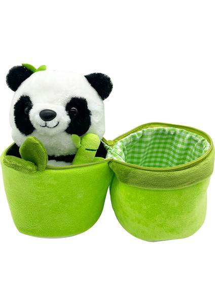 2'si 1 Arada Sevimli Bambu Tüp Panda Doldurulmuş Peluş Yumuşak Sarılma Yastığı (Yurt Dışından)