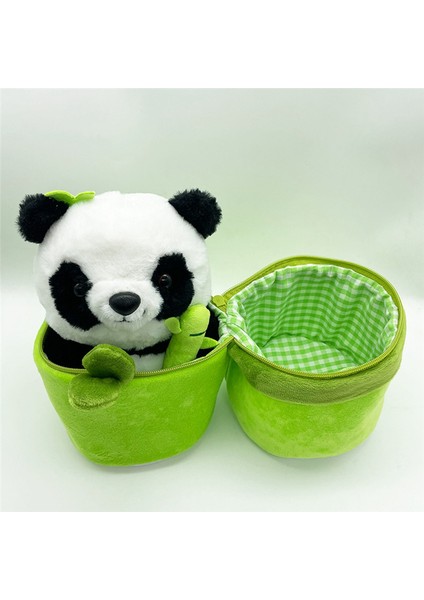 2'si 1 Arada Sevimli Bambu Tüp Panda Doldurulmuş Peluş Yumuşak Sarılma Yastığı (Yurt Dışından)