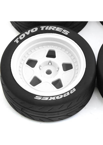 TT01 Için 4 Adet 68MM Yol Turu Drift Araba Lastiği, Gösterildiği Gibi (Yurt Dışından)