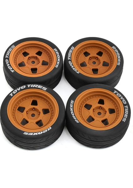 TT01 Için 4 Adet 68MM Yol Turu Drift Araba Lastiği, Gösterildiği Gibi (Yurt Dışından)