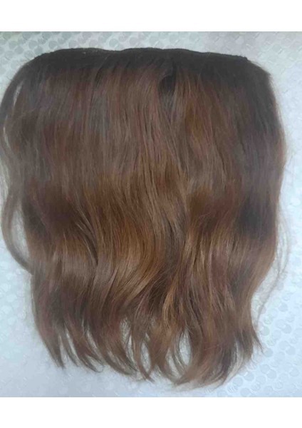 30 cm Yarım Ay Postiş Gerçek Saç Kumral Açık fiyatları