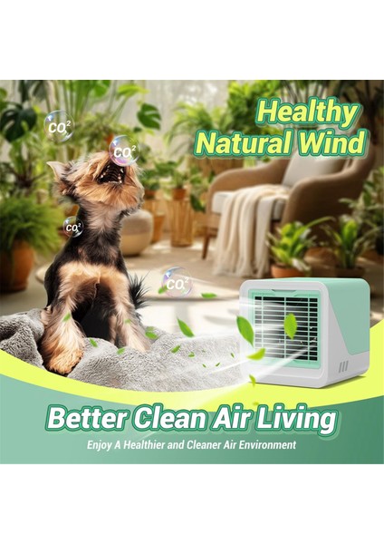 Taşınabilir Klima Fanı 3'ü 1 Arada Nemlendirilmiş Sis Fanı (Yurt Dışından)